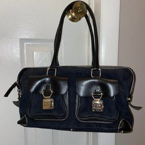 DOONEY & BOURKE Vintage Shadow Canvas “Anniversary Bag” Double Lock